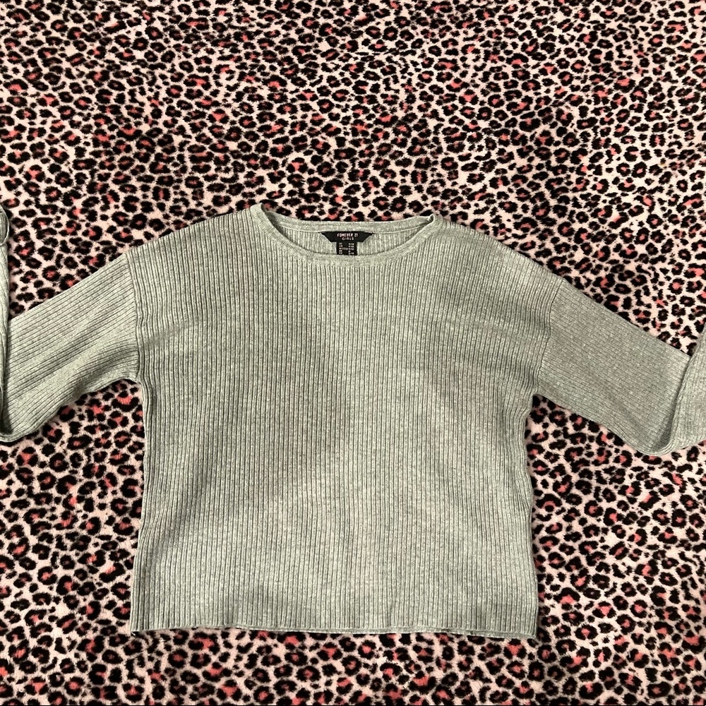 ❀ cute forever 21 long sleeve crop top ❀